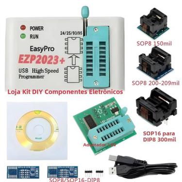 Imagem de Programador USB SPI De Alta Velocidade EZP2023 Com 12 Adaptadores Supo