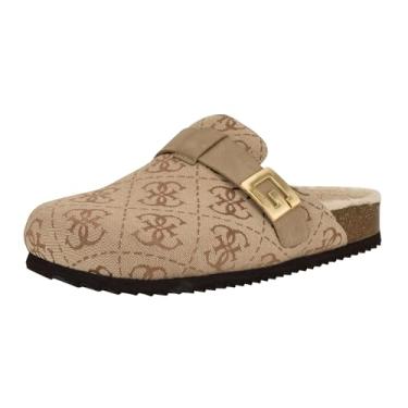 Imagem de GUESS Ullan Mule masculino, Logotipo Tan Multi 101, 38