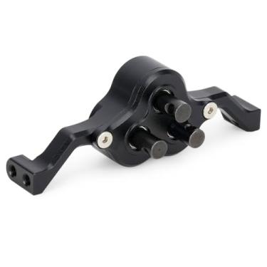 Imagem de 70mm Width Transfer Case with Reverse Shaft,CNC Aluminum Gearbox for 1/10 RC Crawler SCX10 MOA 1.9 Shafty LCG Chassis Cheater Rigs Comp Build Upgrade Parts (Black)