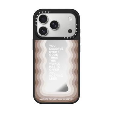 Imagem de CASETiFY Capa espelhada para iPhone 17 Pro [refletiva/compatível com Magsafe/1,5 m. 1X proteção contra quedas de grau militar] - Every Good Thing - prata em preto