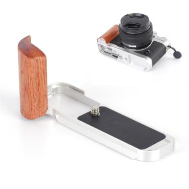 Imagem de SZZCNOX Suporte em L para câmera X-T30 II/X-T30, cabo de madeira compatível com câmeras Fuji Fujifilm XT20 II/XT20/XT10 II/XT10, suporte de metal com placa de liberação rápida Arca com orifício