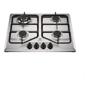 Imagem de Cooktop 4 Bocas A Gas Inox Bivolt 60x52cm - Electrolux