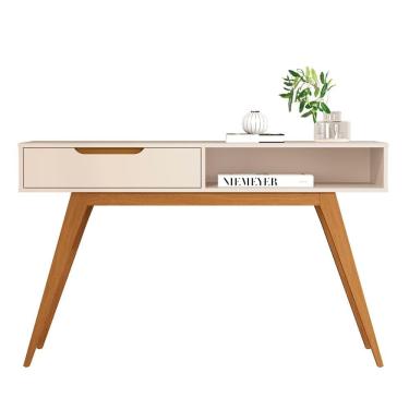 Imagem de Aparador Tucumã com 1 Gaveta e Pés de Madeira Maciça