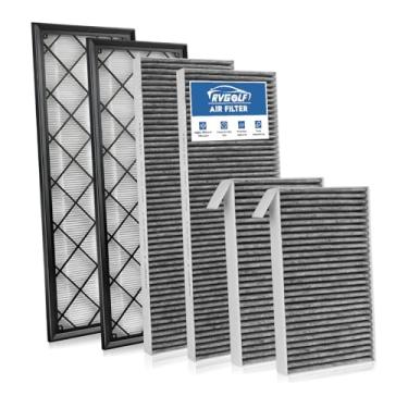 Imagem de RVgolf 6 peças de filtros de ar de cabine para 2020-2025 2026 Tesla Model Y, 2025-2026 Model Y Refresh (Juniper) lançamento interno e externo de substituição do filtro de admissão de ar 165837500A