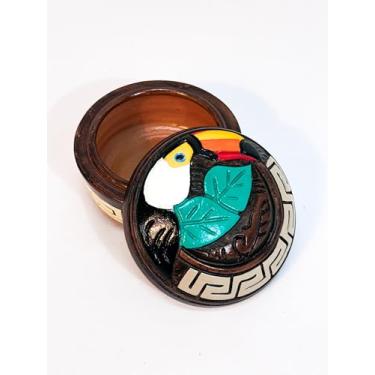Imagem de Porta Joias de Cerâmica – Organização Multifuncional Artesanal Decorada de Pássaro