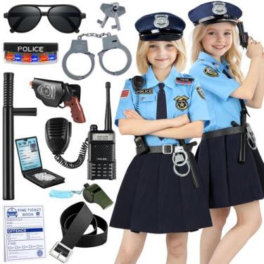 Imagem de Traje policial Luucio Police Officer para meninas 3-12 +15 Acc