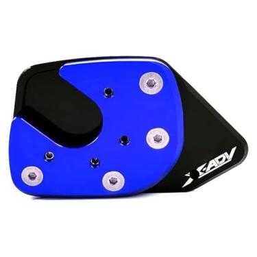 Imagem de BYYINGSUS Compatível com XADV X-ADV 750 2017 2018 X ADV Acessórios de motocicleta Suporte lateral para pé Extensão de almofada de placa de suporte (azul)