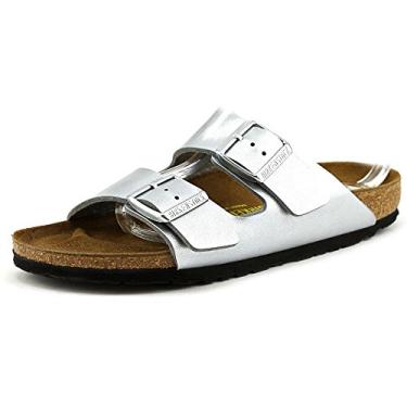 Imagem de Birkenstock Sandálias unissex Arizona Silver - 39 N EU / 8-8.5 2A (N) EUA