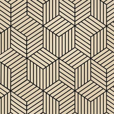 Imagem de WENMER Papel de parede hexagonal geométrico de 43 cm x 49 cm, papel de contato, descasque e cole marrom e preto, hexágono, removível, papel de parede autoadesivo de vinil para prateleira e rolo de