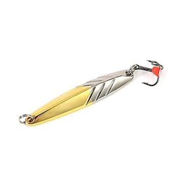 Imagem de GRFIT Ganchos de pesca de inverno isca de pesca no gelo 5/10/15g metal artificial inverno duro isca equilibrador metal agudo gancho acessórios wobblers anzóis (cor: 004, tamanho: 5g)