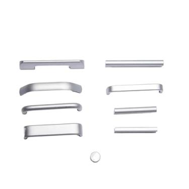 Imagem de CXYFQUUK Puxadores de porta de liga de alumínio puxadores de armário de cozinha puxadores de gaveta puxadores de móveis 2 peças (3-96 mm)