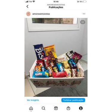 Imagem de Cesta Papelão Pequena - Nestlé, Lacta e Hershery's , Branco