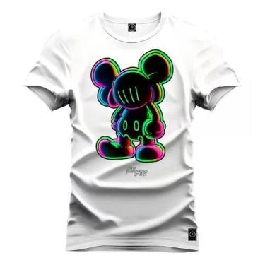 Imagem de Camiseta Premium de Algodão - Estampa Neon Rato - Loja Dinka, m