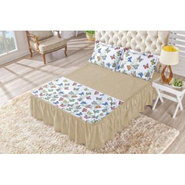 Imagem de Colcha Nature Casal Padrão 03 Peças - Casa Artuz, Cáqui