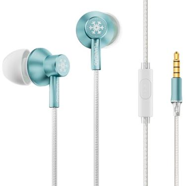 Imagem de NICEHCK StringSnow Fones de ouvido com fio com microfone, driver dinâmico PEEK PU LCP diafragma HiFi de 10 mm, chip DAC para iPhone, Samsung, computador, laptop estudantes (verde, 3,5 mm com microfone