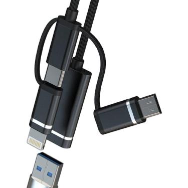 Imagem de Adaptador USB C Lightning Micro USB OTG 3.0 (3 em 1) para Apple para iPhone 16 15 14 pro max USB-A Porta Android Transferência Rápida de Dados Conector de Câmera Leitor de Cartão Tipo C MacBook para