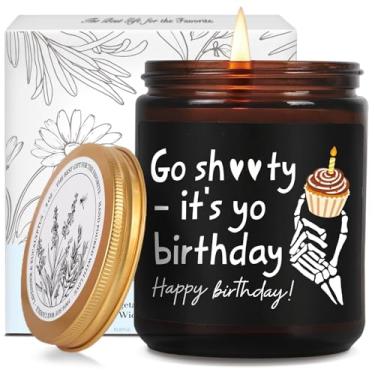Imagem de Vela gótica engraçada de feliz aniversário para ela, vela de aniversário Go Shawty Its Yo, presente exclusivo de esqueleto gótico para mulheres, homens, marido, esposa, amigos, presentes de