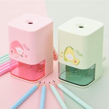 Imagem de Generic Apontador de Lápis, Apontador de Lápis Portátil Seguro da Escola da Manivela para Crianças Biblioteca (Verde)