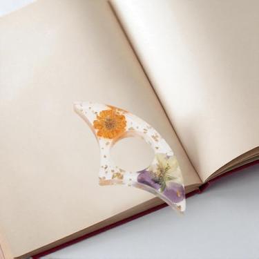 Imagem de Generic 1 anel triangular, floral, marcador, resina, colorido, 8 x 4 cm