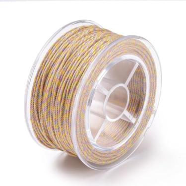 Imagem de 1 rolo de corda trançada de macramê de algodão de 1,2 mm para pulseira DIY, colar, acessórios de cabelo, artesanato, decoração de parede, caixa de presente, embalagem de embrulho, 24 m)/rolo (cor