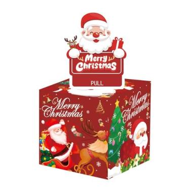 Imagem de Santa Surprise Caixa de presente de Natal para dinheiro com cartão e 50 peças de sacos transparentes