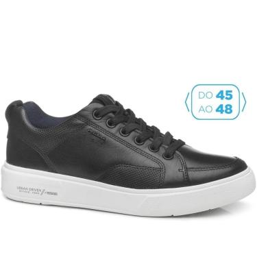 Imagem de Tênis Casual Pegada Masculino Plus Size em Couro Preto 511902-06-Masculino