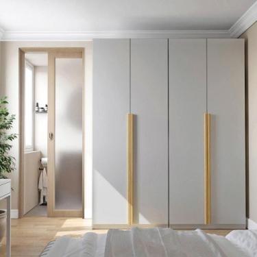 Imagem de Guarda-Roupa Modulado 2 Peças 4 Portas Jade CabeCasa MadeiraMadeira Ci