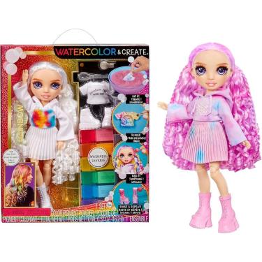 Imagem de Boneca Rainbow High Criar Aquarela Olhos Roxos - MGA