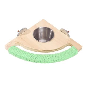 Imagem de Generic Poleiro para Pássaros com Comedouro, Fácil de Limpar, para Canários, Periquitos E Papagaios Pequenos.