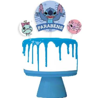 Imagem de Topo de BOLO/DOCE STITCH NEW C/ 3 Peças - Pacote - Festcolor