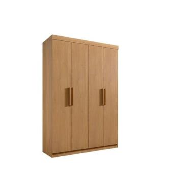Imagem de Guarda Roupa 4 Portas 3 Gavetas sem pés Colibri Plus - D' Doro, Cinamo