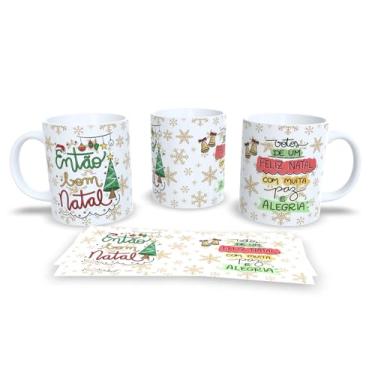Imagem de Caneca de Cerâmica com Bolas de Natal, Decorativa, Branca com Enfeites Coloridos, Design Festivo de Inverno, 3 Unidades (16)