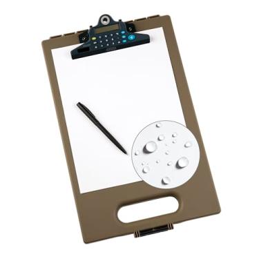 Imagem de Rite in The Rain Mesa de campo de calculadora à prova de intempéries movida a energia solar, 25,4 cm x 40,6 cm, carcaça caramelo (nº 294T-KIT)