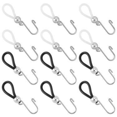 Imagem de CRASPIRE 20 peças com fecho de correr nas calças com achados de borracha, ferro, metal, preto, prata, zíper, puxar, substituição, deslizante, pendurar, prender ganchos para calças, jeans, vestidos