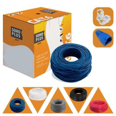 Imagem de Cabo Rede Cat6 100 Metros Azul Furukawa + 20 Con + 20 Capa - Furukawa 