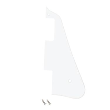 Imagem de Banworks 1 Ply Les Paul Pickguard LP Pickguard placa de arranhão 2 furos para guitarra elétrica Epiphone EPI Les Paul LP JT/HB-06 Branco