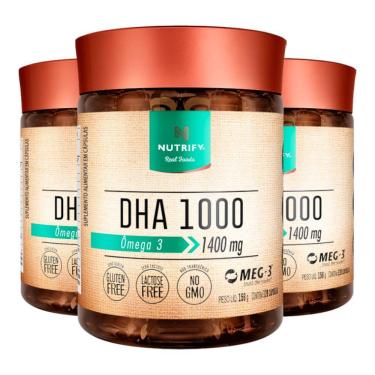 Imagem de Kit 3 ômega 3 Dha 1000 Nutrify 120 Cápsulas