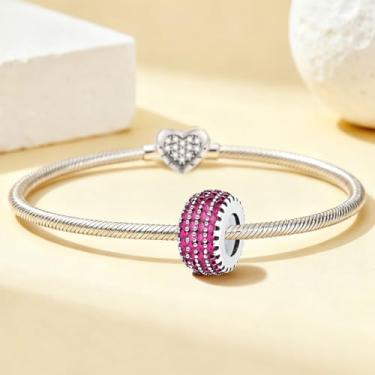 Imagem de 1 peça de berloque de prata elegante para mulheres, faça você mesmo e roupa diária combinando joias decoração presente para mamãe, 2.99*9.25mm, Prata, Sem Pedra Preciosa