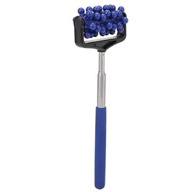 Imagem de Zerodis Rolo Muscular Telescópico Saúde Beleza Cuidados Pessoais Produtos de Massagem Produtos de Massagem Massageador de Cabeça Confortável Rotação 360 para Alívio de Dores Nas Costas e Relaxamento Muscular (Azul escuro)