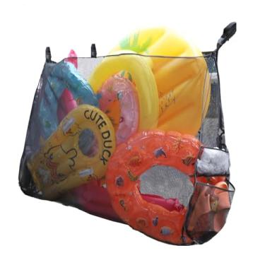 Imagem de Rede flutuante para piscina – Organizador de macarrão | Rede dobrável para piscina, praia, cerca, piquenique, jangadas, bolas de macarrão, armazenamento
