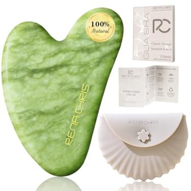 Imagem de Rena Chris Gua Sha Facial Tools-Fuller, Ergonômico, Gua Sha Stone para Massageador de Rosto, Escultura de Mandíbula e Redução de Inchaço