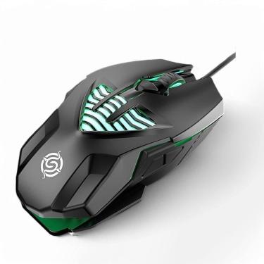 Imagem de Mouse Gamer K-snake Q1 óptico Rgb Usb Com Fio Dpi Ajustável 3200 Para Jogos Pc - Preto