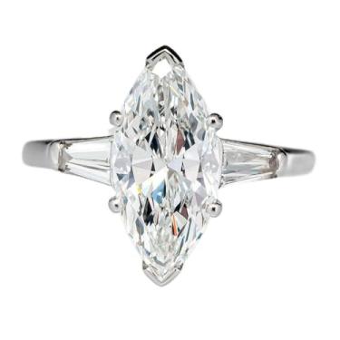 Imagem de Anéis de noivado com olho de cavalo de zircônia cúbica branca banhada a ouro branco, alianças de compromisso, festas noturnas, presentes de dia dos namorados, alianças de eternidade para mulheres, 9