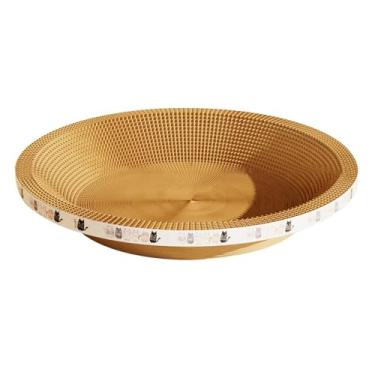 Imagem de WeiLaiKeQi Arranhador para gatos, cama para dormir, exercício, ao desgaste, multifuncional, de papelão, sofá para gatos internos, Round L