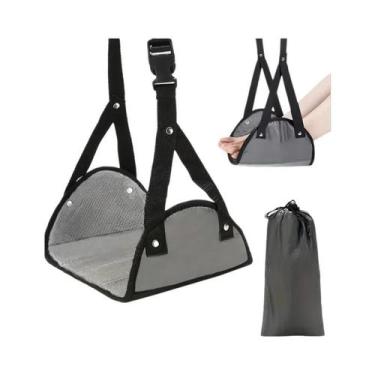Imagem de Descanso Para Pés De Avião Com Alça Ajustável, Rede Portátil Para Desc