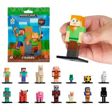 Imagem de Bonecos Colecionáveis Minecraft Multikids Mini Figuras Colecionáveis P