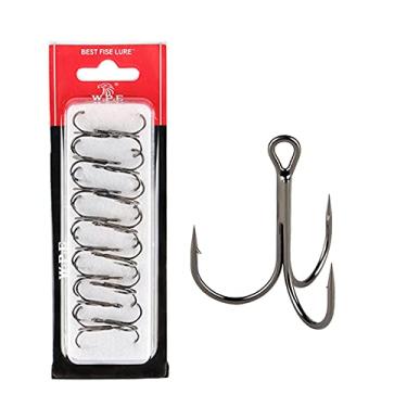 Imagem de Kit de 15 Anzóis Pesca Treble Aço Carbono Alto com Ponta Barbada Ensaio para
