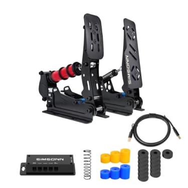 Imagem de Pedal PC Simsonn PRO PLUS-P2-B Preto (Acelerador Freio) Pedal Load Cell Volante PC Cockpit Simulador