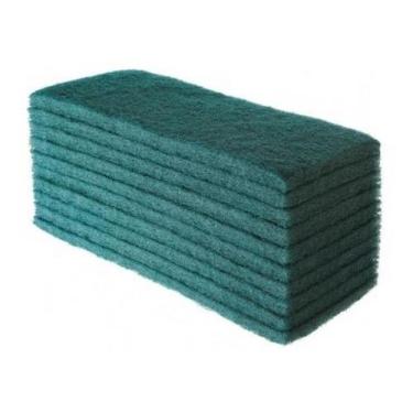Imagem de Fibra de Limpeza Pesada Verde 23 x 10 cm - Kit 10 Unidades Buchas Para