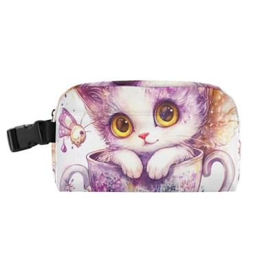 Imagem de TSENQUE Lancheira personalizada com estampa de gatinho fofo adorável para mulheres, meninas, lancheira masculina e infantil, lancheira para trabalho pequena rosa fofa bolsa térmica para meninos